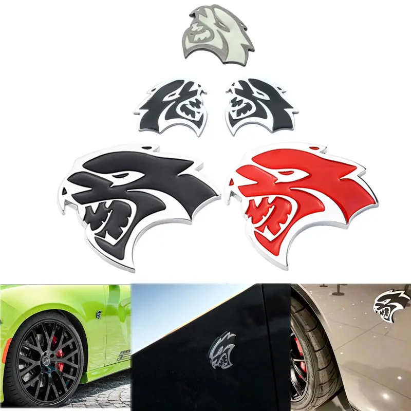 Наклейки на автомобиль 2 шт./лот для Dodge HellCAT 3D металлические эмблемы наклейки