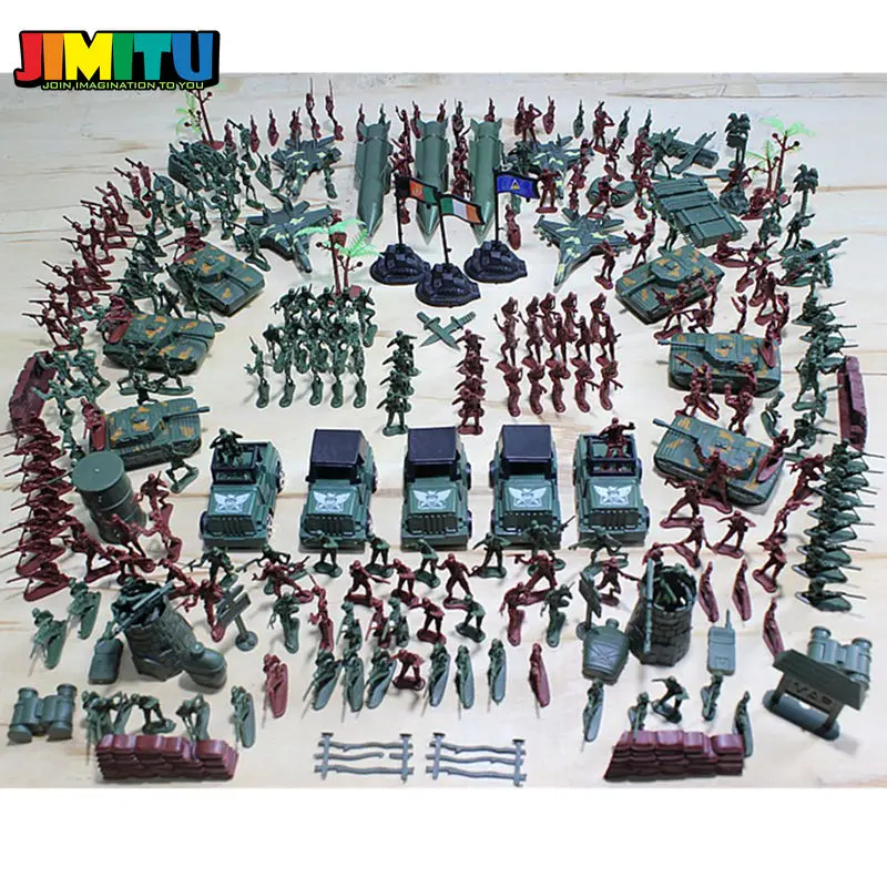 JIMITU 307 шт солдатский набор Танк самолет ракета армейская Мужская Песочная сцена