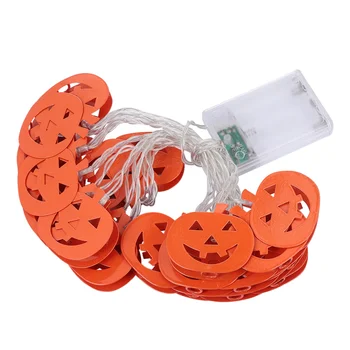 

1 Set String Light Pumpkin Portable Durable Funny Iron LED String String Lamp String Light for Halloween Party Home