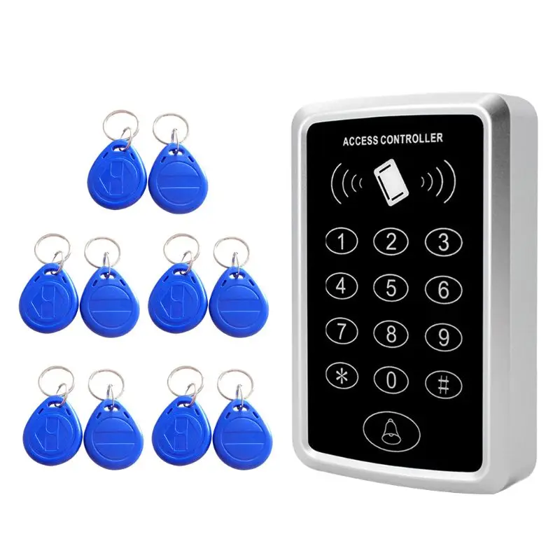 

RFID Keypad Access Control System Keyboard Waterproof Cover Keyfobs Door Opener X7YF