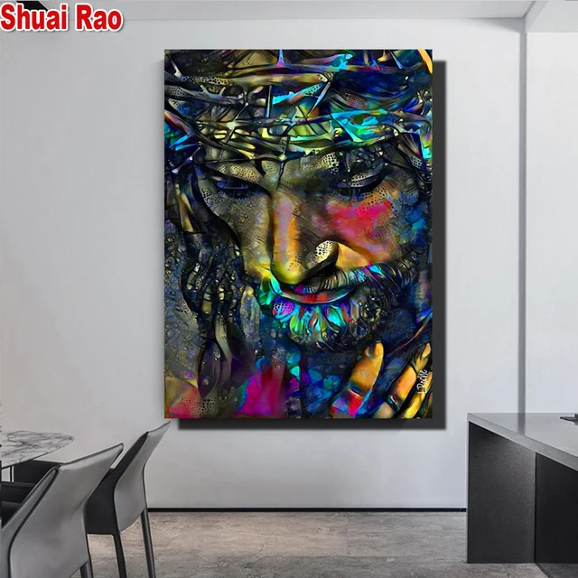Abstract Jesus Diamond Painting