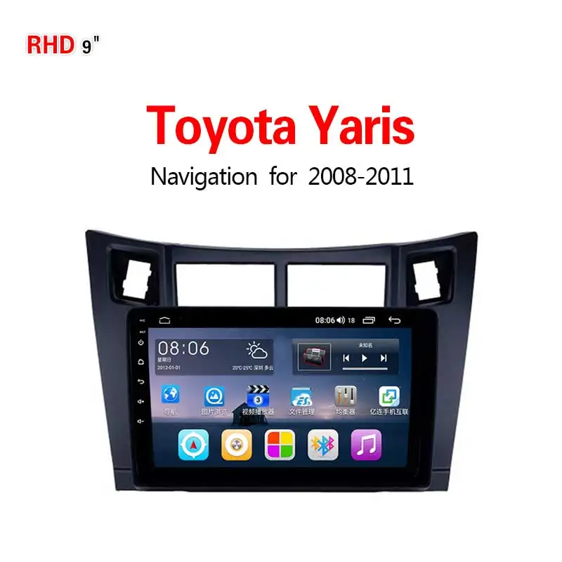 Lionet gps навигация для автомобиля Toyota Yaris 2008-2011 9 дюймов RT1070X - Размер экрана, дюймов: 4G8core4G32G