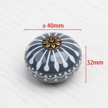 

5 Colors Ceramic Door Handle Cabinet Closet Door Drawer pulls Hardware Cupboard Pulls