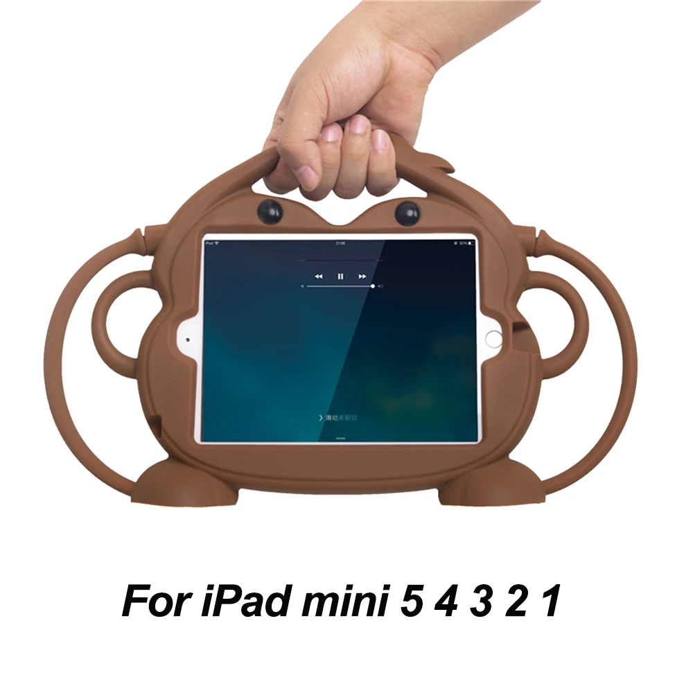 Safe Shockproof Kid Monkey Case For iPad 10.2 iPad Pro Air 10.5 Silicone Tablet Case For iPad mini Air For iPad 9.7 - Цвет: For iPad mini