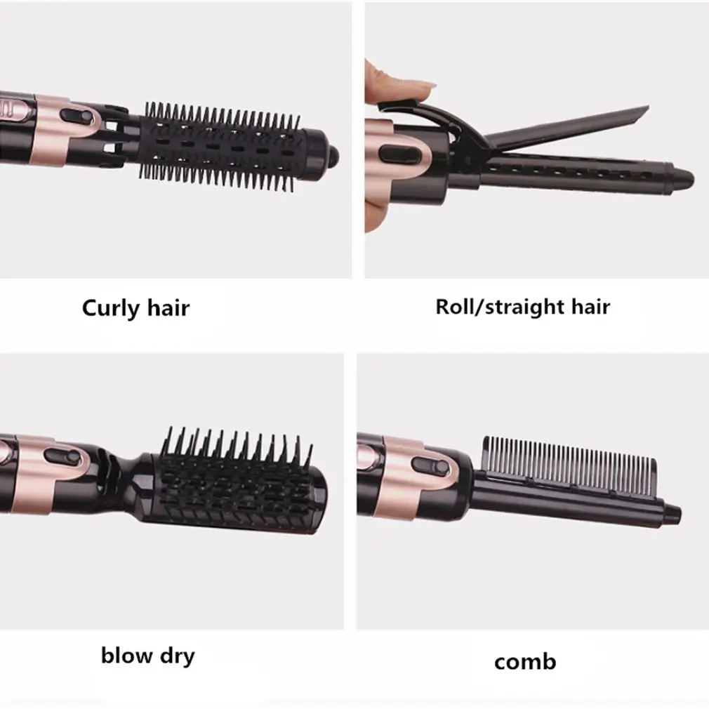 Multifunction 4 In 1 Hair Dryer Machine Comb Auto-rotating Brush Hair Curler Roller Curling Iron Wand Styling Tools