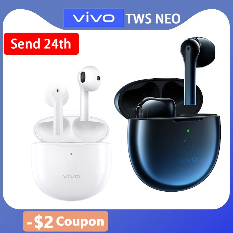 2020 nuevo vivo TWS Neo inalámbrica bluetooth 5,2 auricular 88 ms juego bajo retardo 14,2mm super gran unidad 2,0 de transmisión dual 27