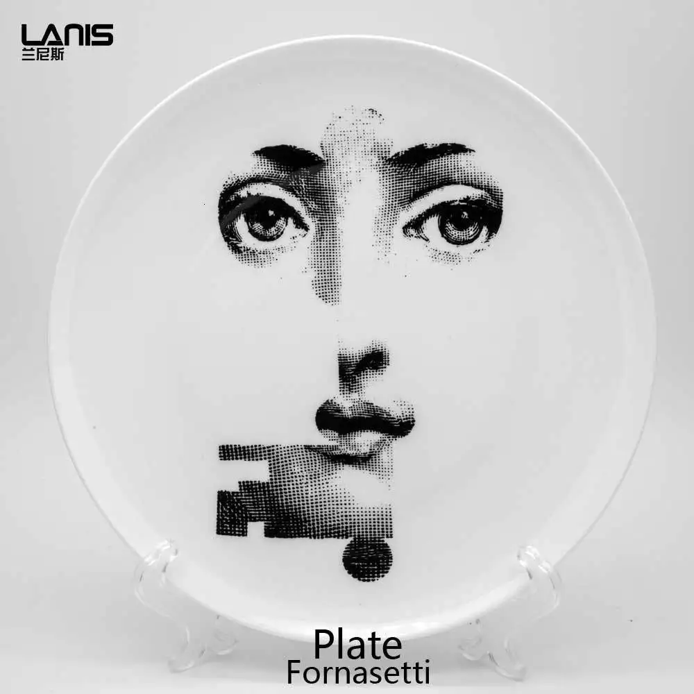 217 8/10-дюймов Fornasetti настенные тарелки для домашнего украшения на Рождество с суповую тарелку, производство Китай Декоративная Настенная посуда Китай(материк - Цвет: 217