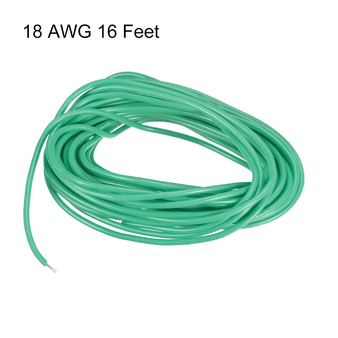 Uxcell силиконовый провод 18 AWG Электрический провод нити луженого медного провода 16 футов зеленый