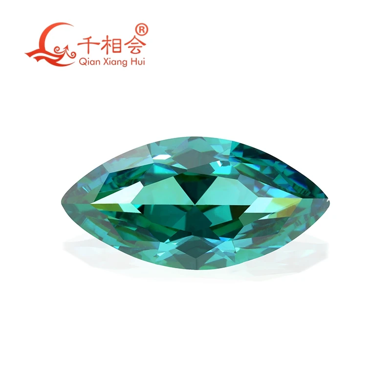 

marquise shape cubic zirconia special color multi blue-green color cz loose stone