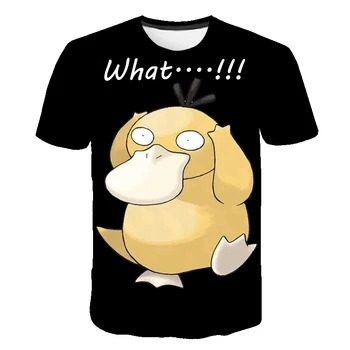 

3D Boys Pokemon T-shirt Kids Surprised Pikachu Boy Clothes Japanese Anime Movies Kids Clothes Teen Girls T-shirt Tops