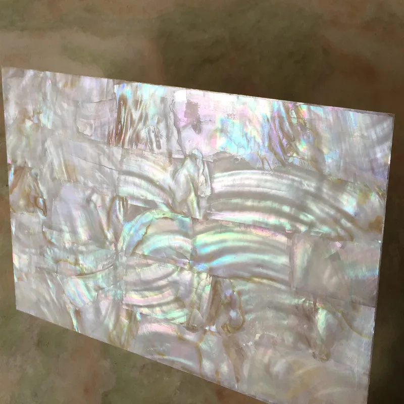 0.5mm thickness natural color freshwater shell laminate sheet for decoration materials and wood inlay Size240mm/140mm