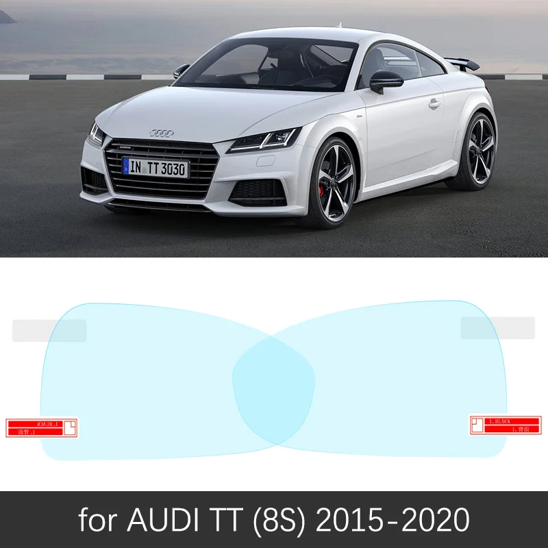 Для Audi TT 8n 8j 8s TTs Sline MK1 MK2 MK3 1998~ полное покрытие зеркало заднего вида противотуманные непромокаемые противотуманные пленки аксессуары - Название цвета: Audi TT 8S 2015-2020