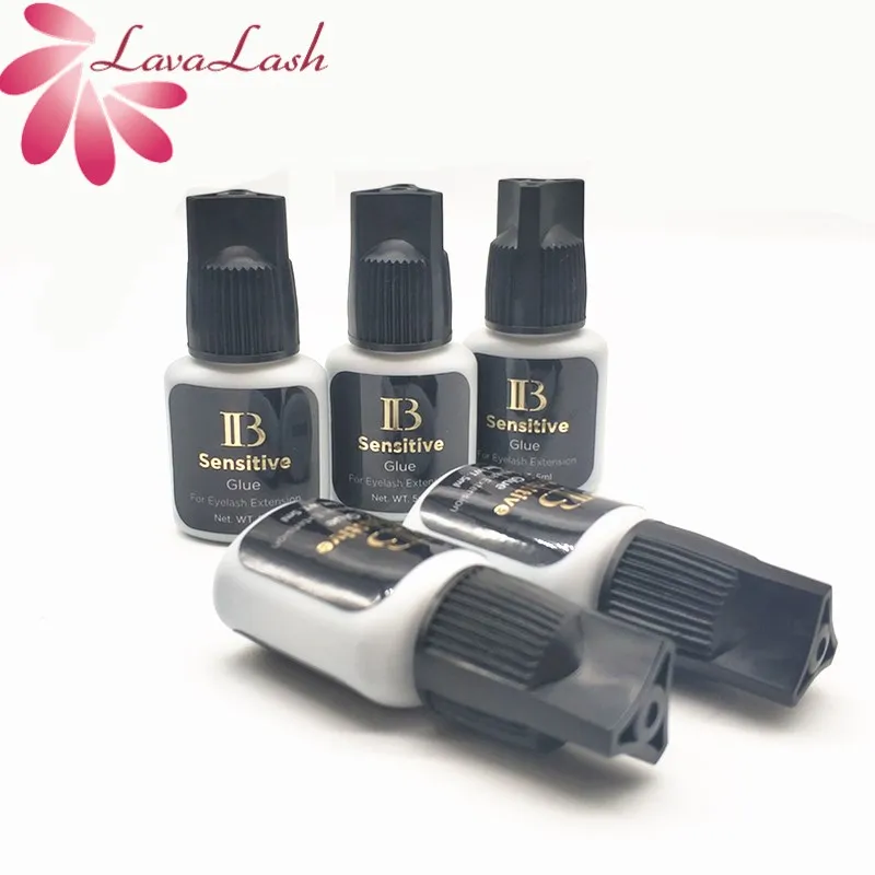 5bottles IB Ibeauty Sensitive Glue Individual Eyelash Extensions Black Cap False eyelash glue 5ml Korea Gift brush | Красота и