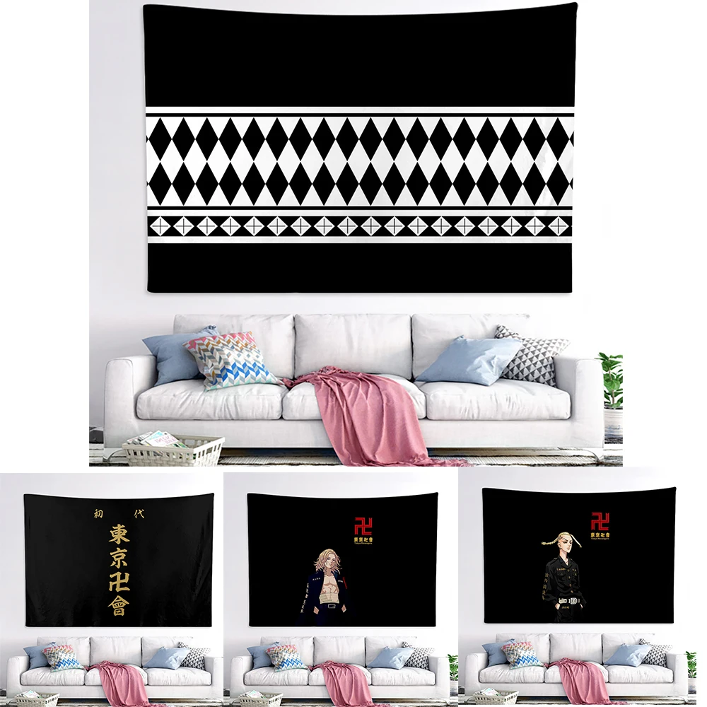 

NEW Anime Tokyo Revengers Sano Manjirou Takemichi Hanagaki Tetta Kisaki Wall Hanging Wall Cloth Carpet Bed Cover Home Decor Art