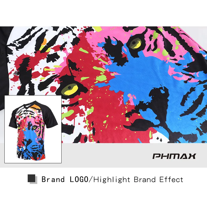 PHMAX Велосипедная форма Jerseys дышащий анти-пот быстросохнущая велосипед DH рубашка Велоспорт Джерси Костюмы Одежда MTB футболка