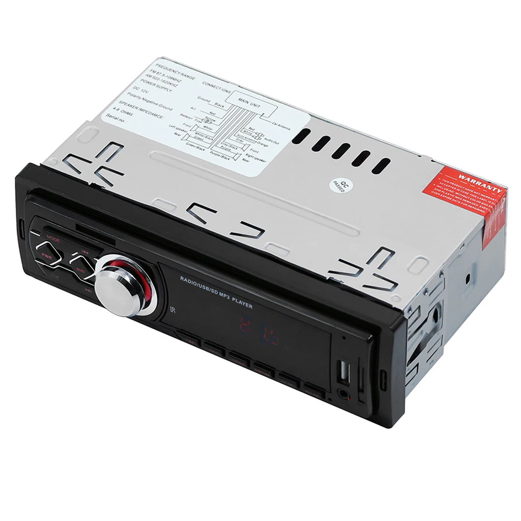4 канала автомобиля стерео аудио Радио MP3 плеер FM TF USB AUX вход один 1 Din эквалайзер время экрана с дистанционным управлением