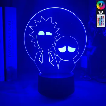 

Funny Rick & Morty Figure Led Night Light For Kids Bedroom Decoration Color Changing Nightlight Cool Bedroom Lamp Rick And Morty