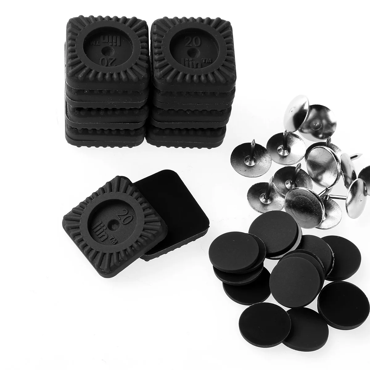 

16 Sets Furniture Tables Chair Leg Pads Round/Square Furniture Feet Pads Heavy Duty Nail-on Slider Glide Pads Floor Protector