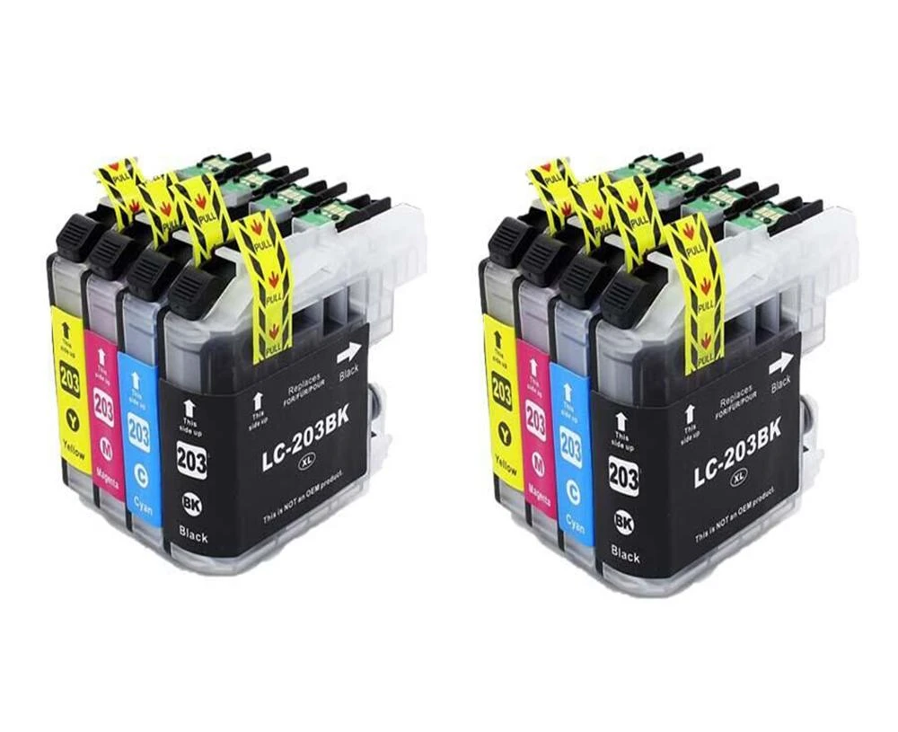 8PK LC203XL  Compatible Ink Cartridges For Brother MFC-J4420DW MFC-J4620DW MFC-J5520DW epson printer ink