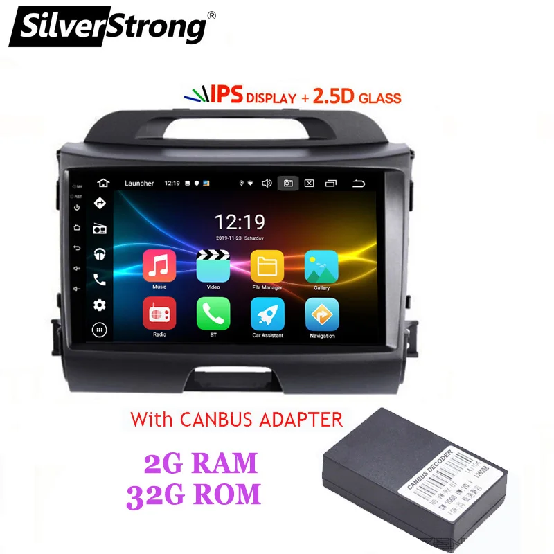 2.5D Android10.0 IPS автомобильный Android радио для KIA SPORTAGE 3 2009 2015 SilverStrong Navi SportageR GPS с опцией