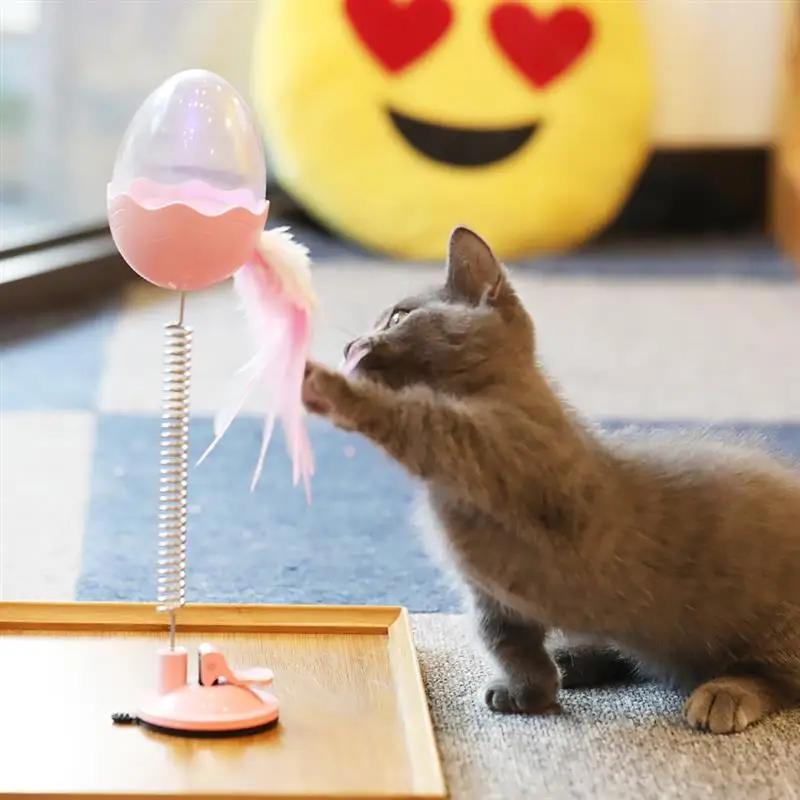 

Funny Swinging Spring Tumbler Cat Teaser, Detachable Interactive Dog And Cat Food Powerful Sucker Suction Cup Dropshipping