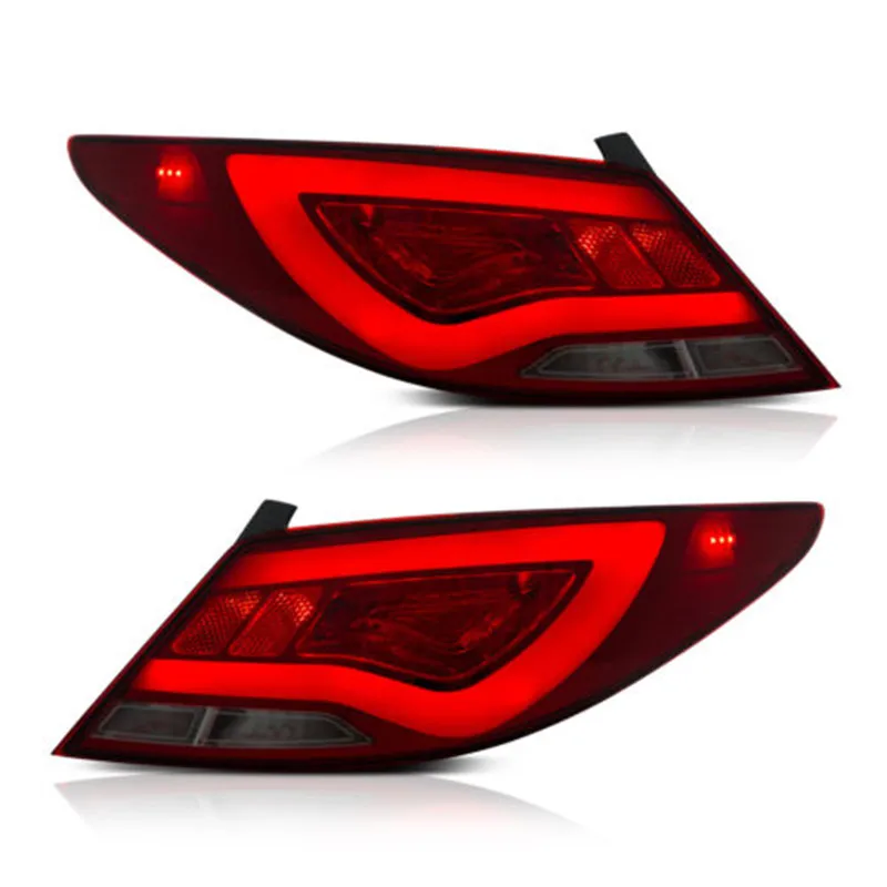 Задний фонарь с красными линзами для Hyundai Accent Solaris Verna 2010 2013 светодиодный дымчатый