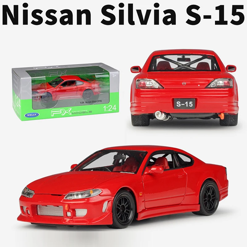 HOMMAT 1:24 винтажный автомобиль Nissan Серебристая модель 1999 игрушечный литой