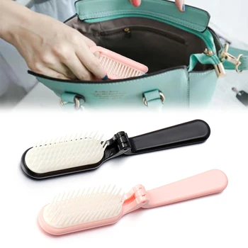 

1 PCS Hot Sale Folding Portable Travel Portable Plastic Soft Tooth Combs Hairdressing Comb Long Hair Anti-static Massage Styling