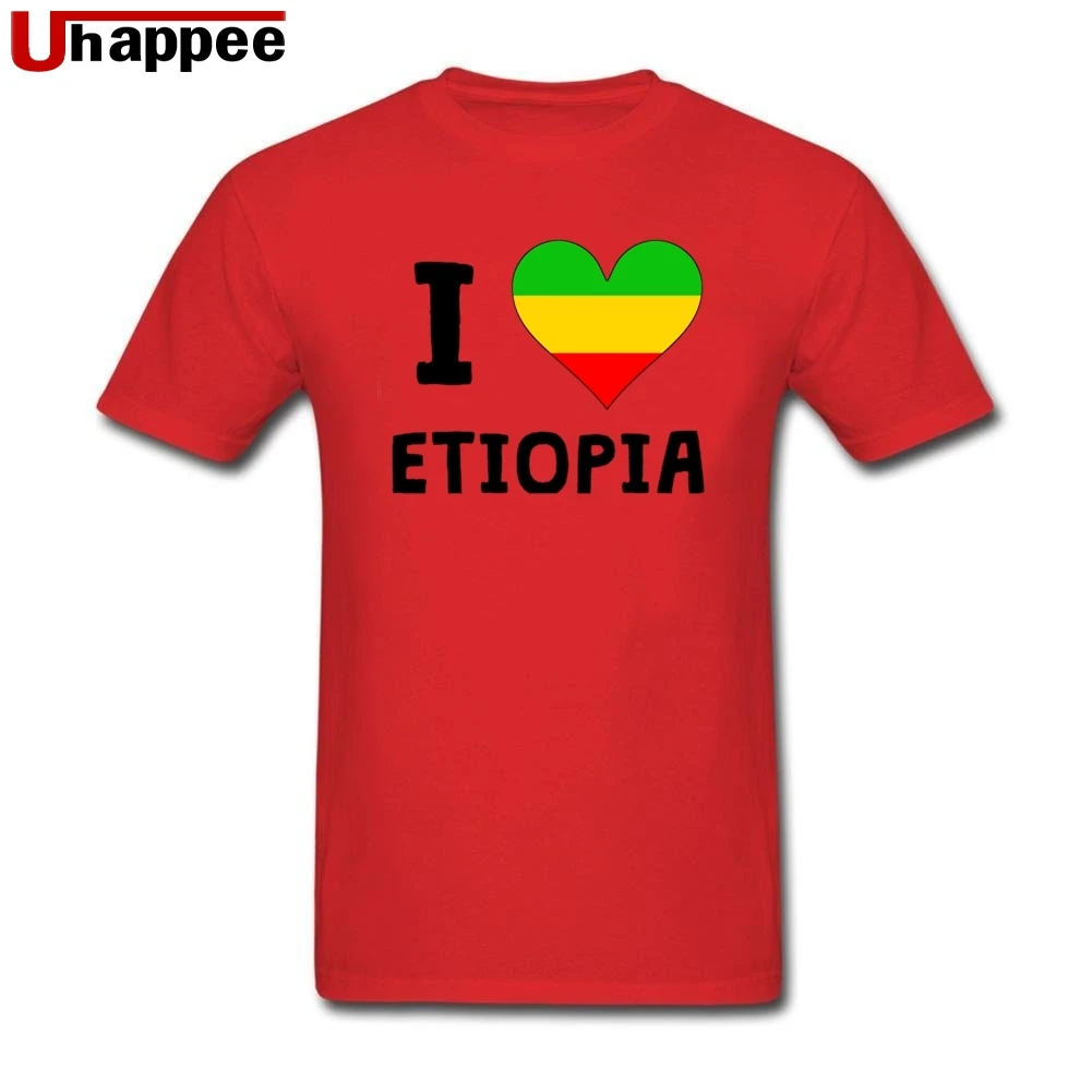 Недорогая Классическая футболка с надписью «I Love Heart» и флагом «эфира» Дизайнерская футболка с длинными рукавами, футболка для маленьких мальчиков, большие размеры - Цвет: Красный