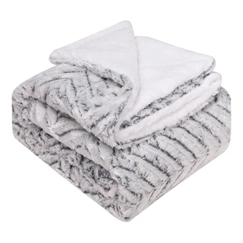 

Lightweight Cozy Warm Couch Home Decor Faux Fur Luxury Fall Winter Washable For Sofa Bed Throw Blanket Super Soft Living Room