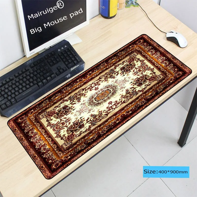  Persian Carpet Large Gaming Mouse Pad Locking Edge Keyboard Mouse Mat Gaming Grande Mousepad for CS