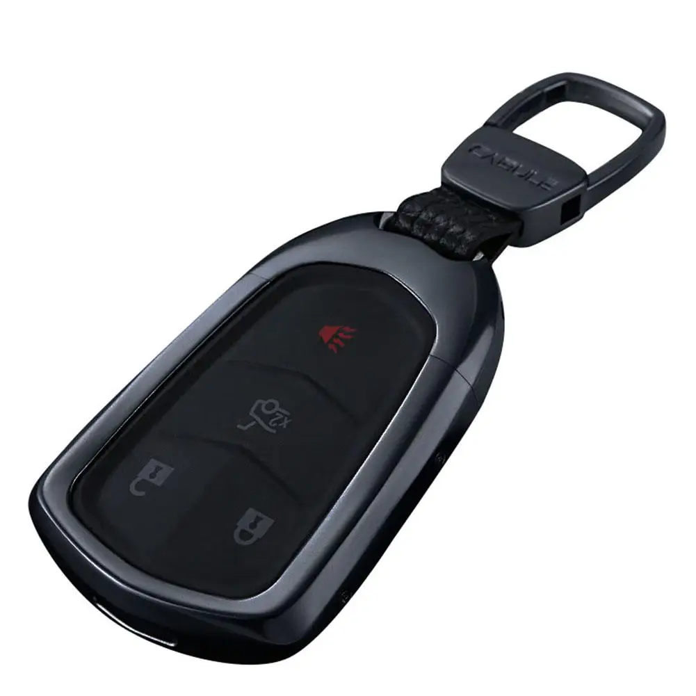 For Cadillac XTS ATS-L XT4 XT5 CT6 SRX Smart Remote Car Keychain Shell Aluminum Alloy Key Cover Key Case Key Protector - Название цвета: Gray