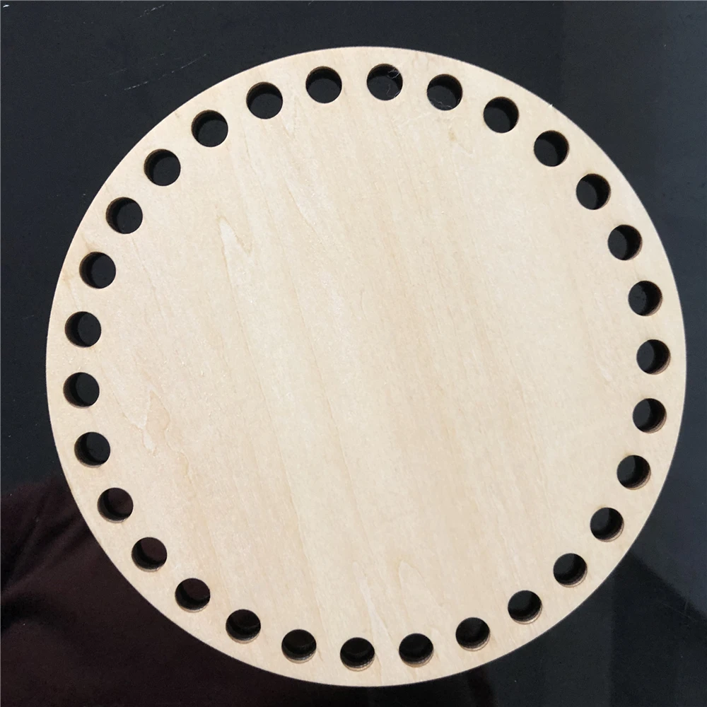 10cm 3.9inch Round Wooden Basket Bases For Crochet Basket Diy Knitting