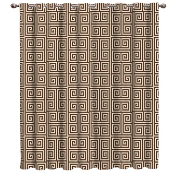 

Conventional Geometric Spiral Room Curtains Large Window Living Room Bathroom Blackout Kitchen Indoor Drapes Kids Curtain PanelS