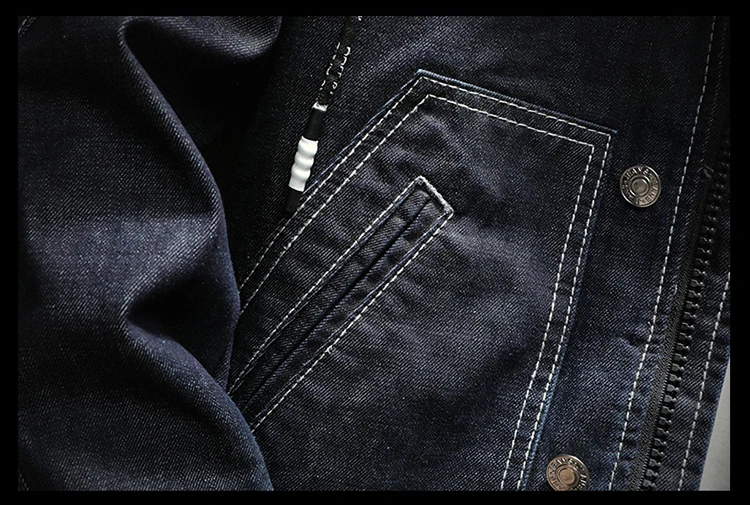 Autumn New Style Men Mid-length Denim Jacket Men's Fashion Korean-style Trench Coat Men's