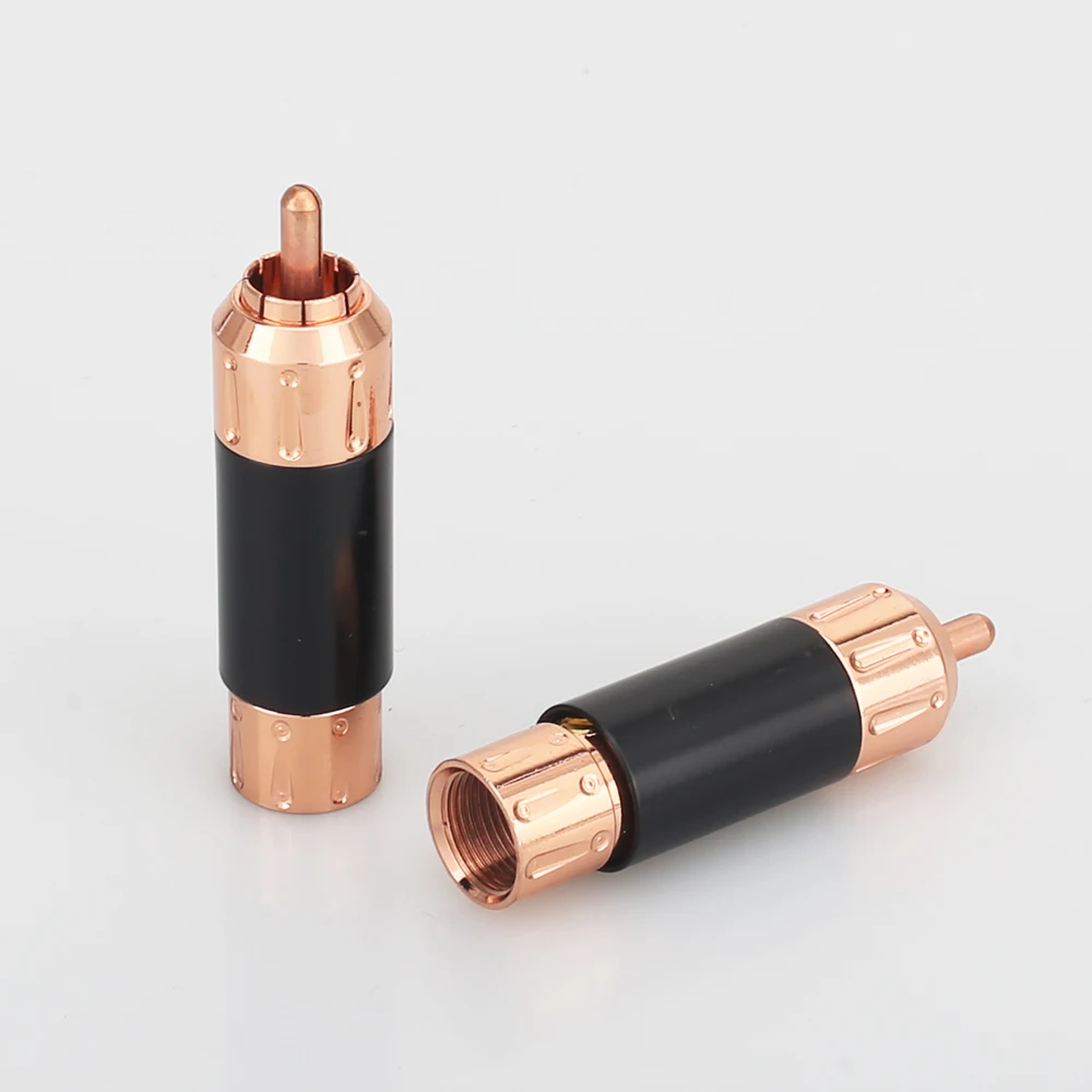 4 шт. Высококачественная красная медная аудиовилка RCA Hi Fi соединительный кабель