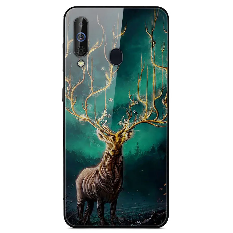 24 Чехол для samsung Galaxy A60, чехол из закаленного стекла «Планета космос», чехол из стекла для samsung A60 SM-A6060 6,", оболочка A60 - Цвет: 24