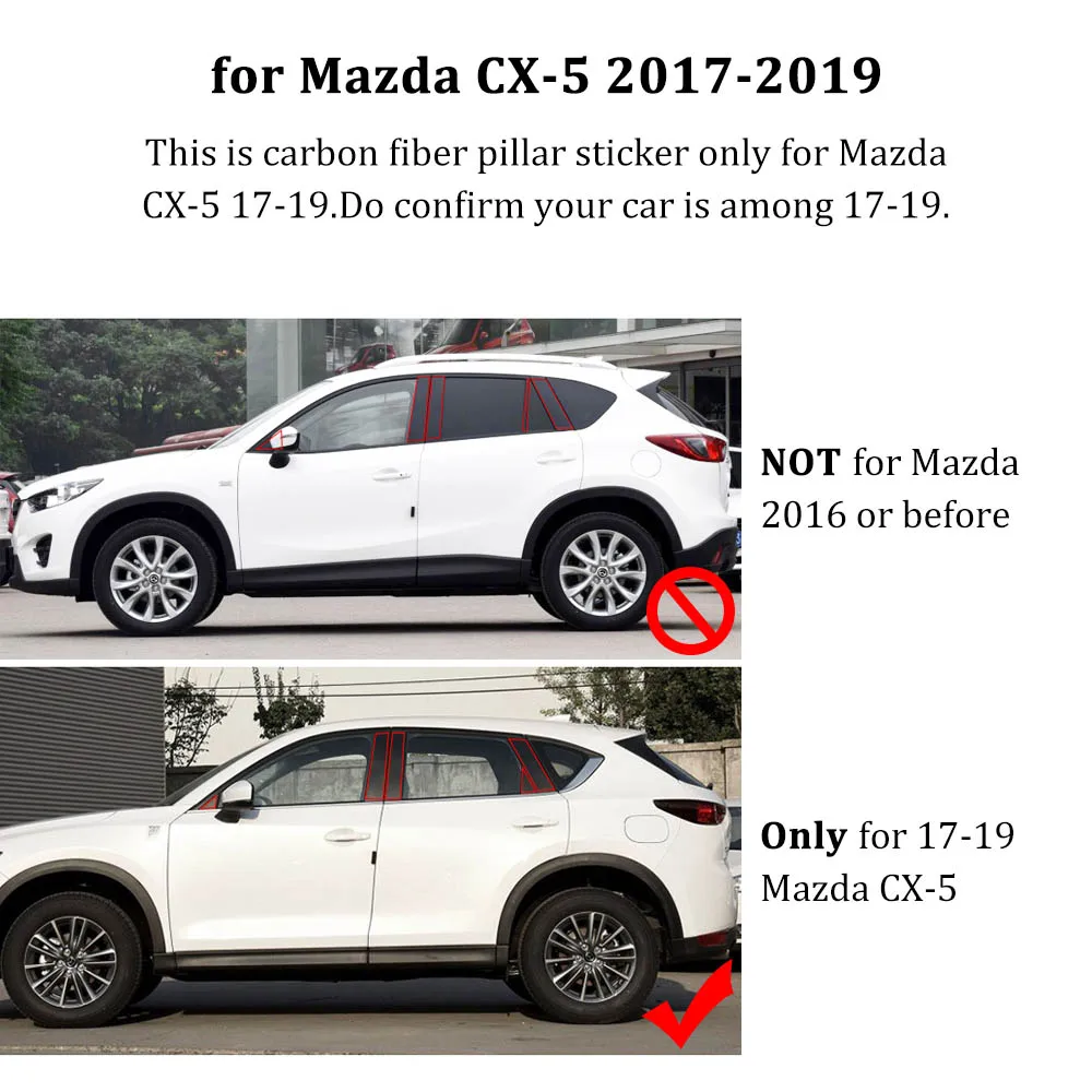 Наклейка на окно автомобиля из углеродного волокна для Mazda CX-5 CX5, аксессуары- для Mazda CX 5, защитная накладка, украшение
