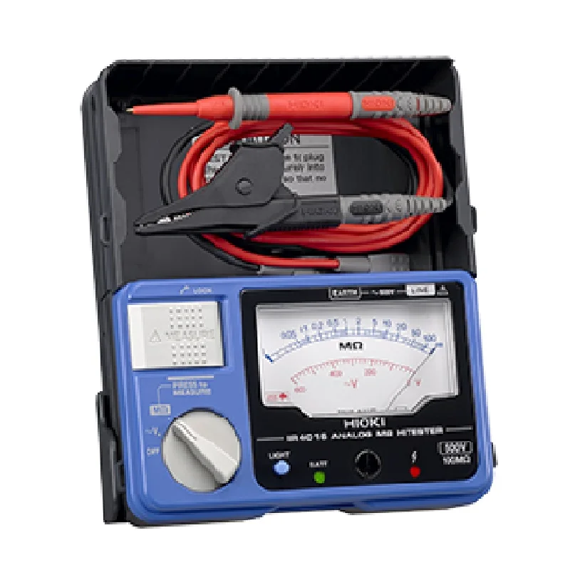 

HIOKI IR4016-20 Single-Range 500V/100 Megohm Analog Insulation Resistance Tester Electrical Analogue Integrated Hard Case