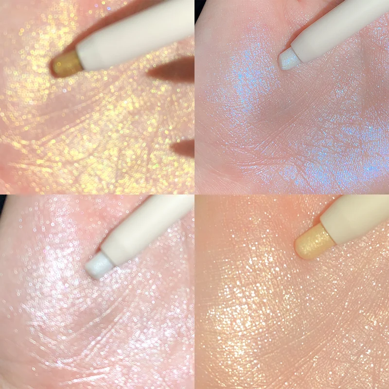 Xixi face makeup highlighter pencil Pearl brightening cream diamond blue gold silver long lasting waterproof highlighter AC397