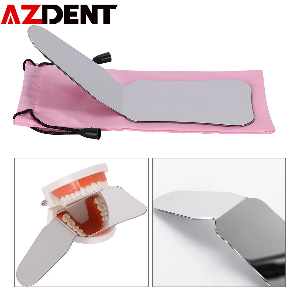 

1 pc Azdent New Dental Stainless Steel Photography Mirrors Autoclavable Double-Side Intra-Oral Orthodontic Reflector