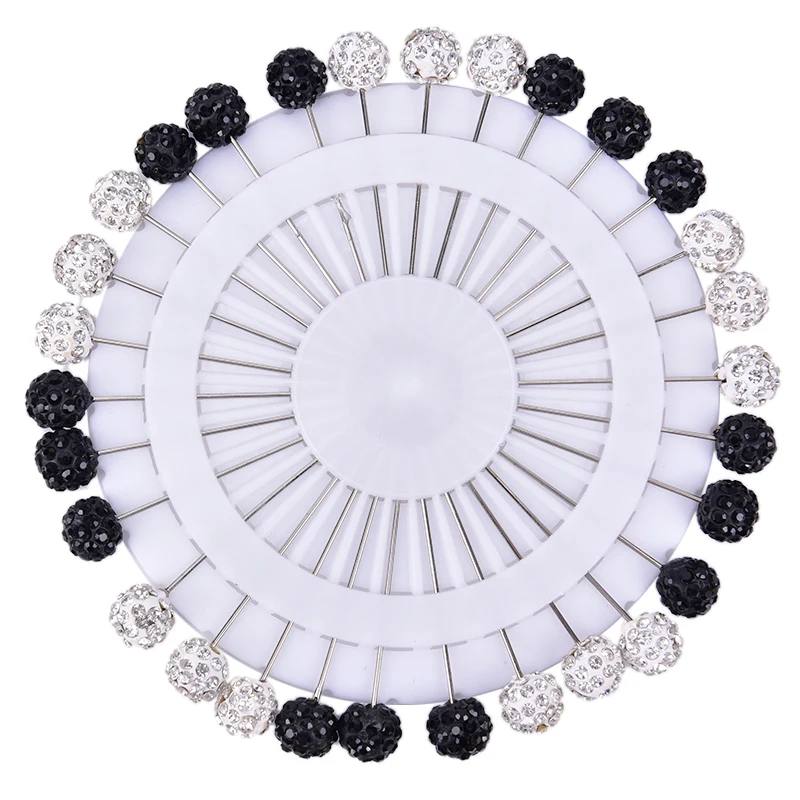 15x Strass-Knopfabdeckungen - Silber & Weiß Für Hemden & Blusen