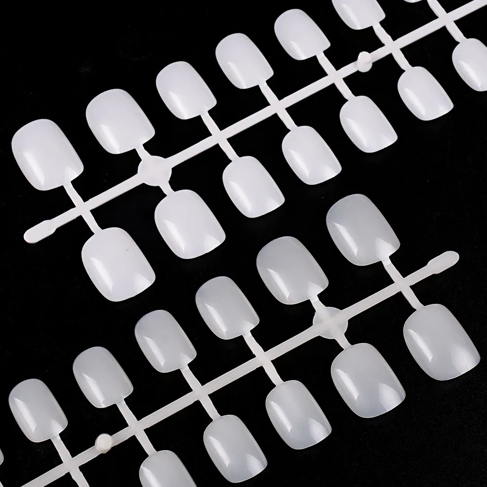 120 шт./компл. накладные ногти белый прозрачный короткий полное покрытие для детей