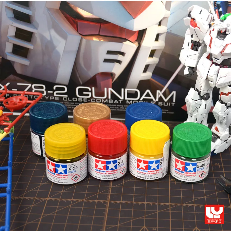 Acrylic Paint 10ml Gloss Series Water-Based Propylene X1-X24 Colors For Assembly Model Gundam Military Model