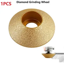 75mm Diamond Grinding Wheel Bore 20mm Demi-bullnose Edge Profile Polishing Disc Dry Vacuum Brazed Diamond Grinding Wheel