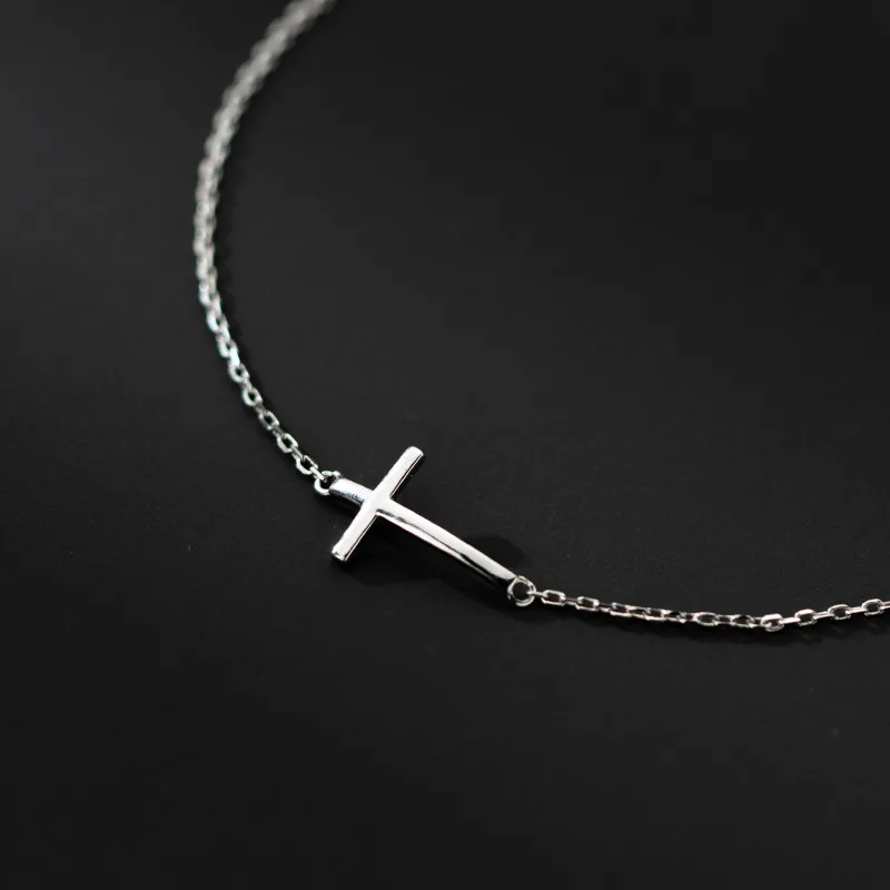 Cross Women Jewelry Anklets For Girls Silver 925 Foot Bracelet Leg Chain Accessories Gift Female