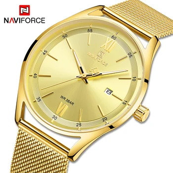 

NAVIFORCE Couple Watches Luxury Brand Gold Wristwatch For Men and Women Waterproof Lover‘s Quartz Clock Male Relogio Masculino