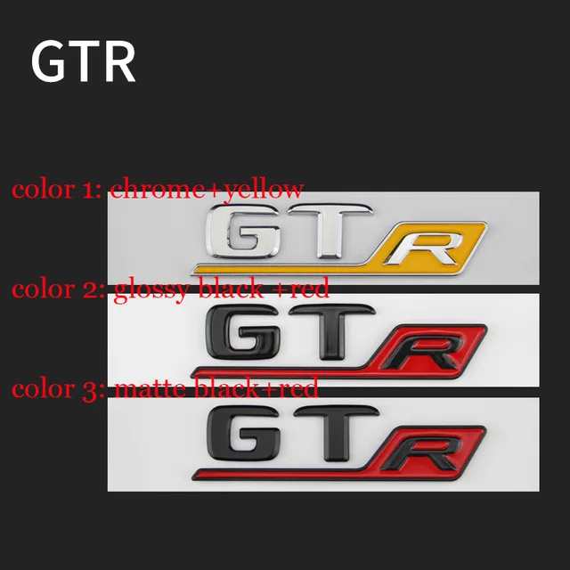 

Long GT R Emblem for Mercedes Benz AMG GT GT43 GT50 GTR GTS GTC C63S E63S GLC63S GLE63S Emblem Car Styling Trunk Sticker