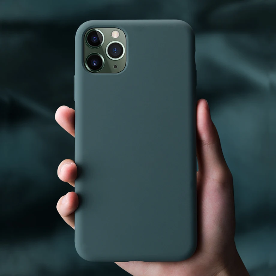 Роскошный жидкий силиконовый чехол для iPhone 11 Pro Max XS Max XR X 6 S 6 S iPhone 7 8 Plus 7Plus 8 Plus полная мягкая задняя крышка для сотового телефона - Цвет: NGreen
