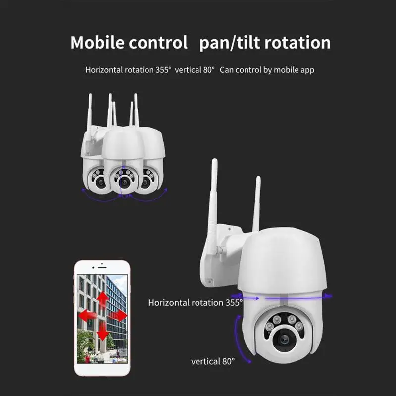 12V1A 1080P PTZ wi fi ip камера наружная скорость купольная панорамная наклон 4X зум CCTV